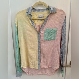 Rails Charli Mixed Rainbow Striped Shirt - XS